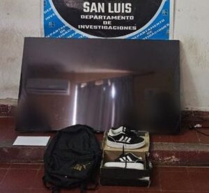 Allanamientos en San Luis por un robo en Juana Koslay: recuperaron un televisor y otros objetos