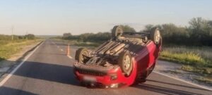 Accidente en la ruta nacional 147: una conductora perdió el control de su auto al esquivar un animal