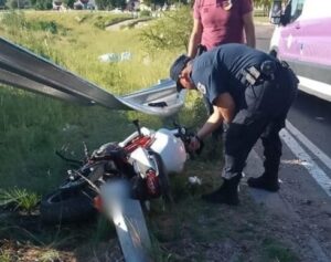 Un motociclista resultó herido tras un accidente en la avenida Circunvalación