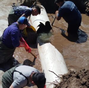 Reparan un tramo del acueducto y genera nuevo corte de agua en la zona sur de San Luis