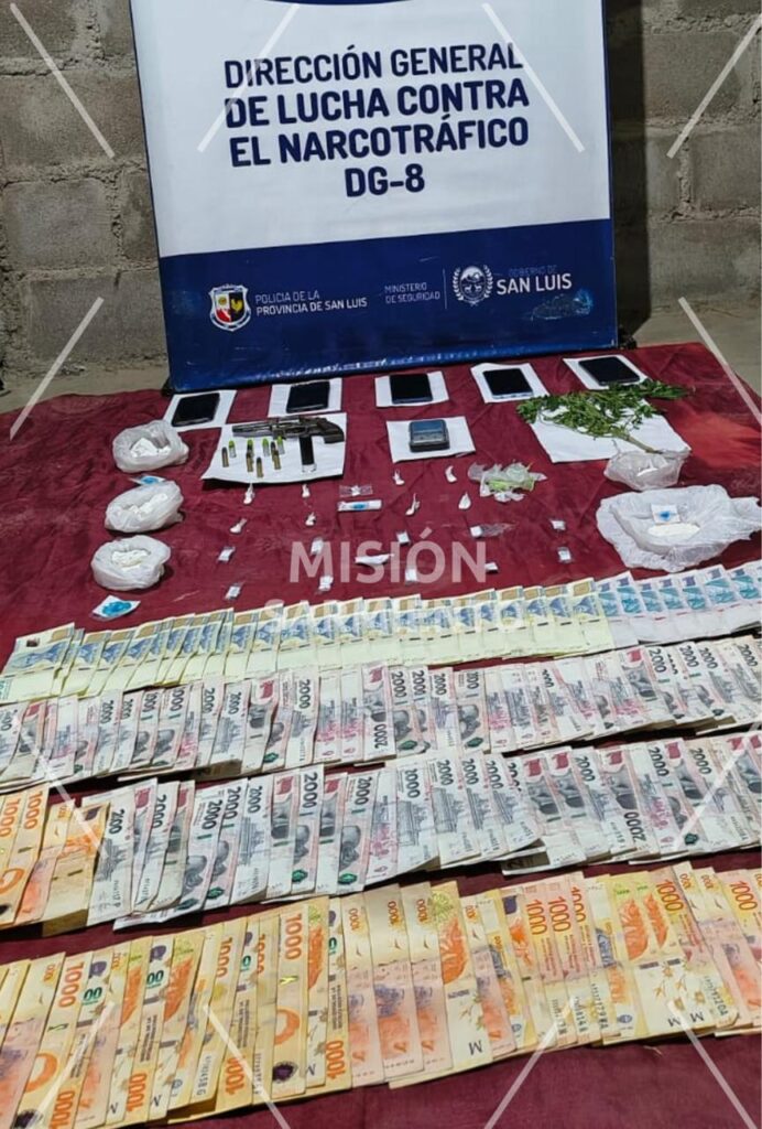 Desbaratan dos centros de droga en Villa Mercedes: hay dos detenidos y cocaína por más de $5 millones