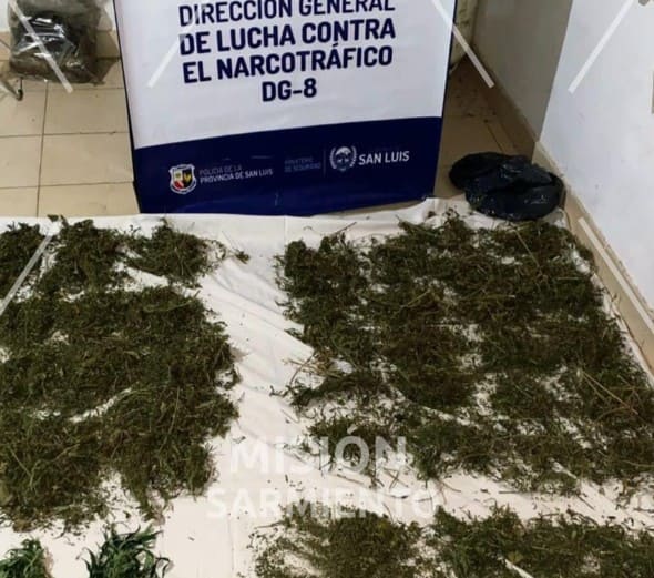 Villa de Merlo: incautan droga valuada en más de 16 millones de pesos y detienen a dos mujeres