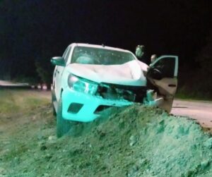 Un joven mendocino resultó herido en un despiste con su camioneta en la Autopista de las Serranías Puntanas