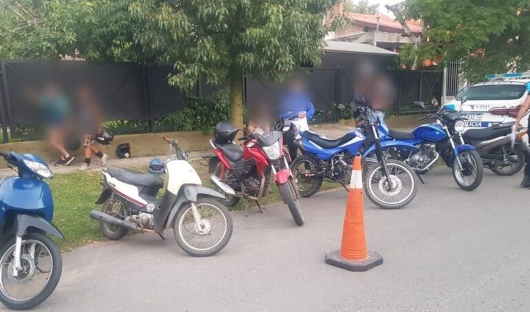 Secuestran ocho motos por irregularidades en documentación tras un operativo en Villa de Merlo