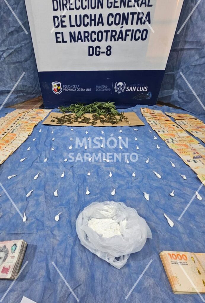 Villa Mercedes: desbarataron dos centros de venta de drogas y detuvieron a un joven