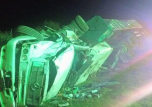 Un camión volcó en la autopista de las Serranías Puntanas: no hubo heridos