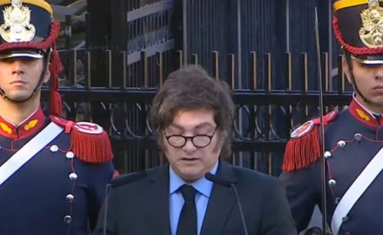 En un escueto discurso, Javier Milei reafirmó el pedido por la soberanía sobre las Islas Malvinas