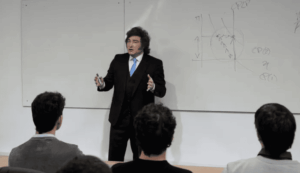 Javier Milei expuso en la Universidad de San Andrés junto a Federico Sturzenegger
