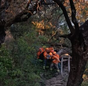 Rescataron a un turista accidentado en el camino al Mirador San Ceferino en Los Molles