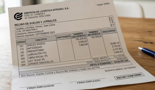 Reforma laboral: así cambiarán los recibos de sueldo