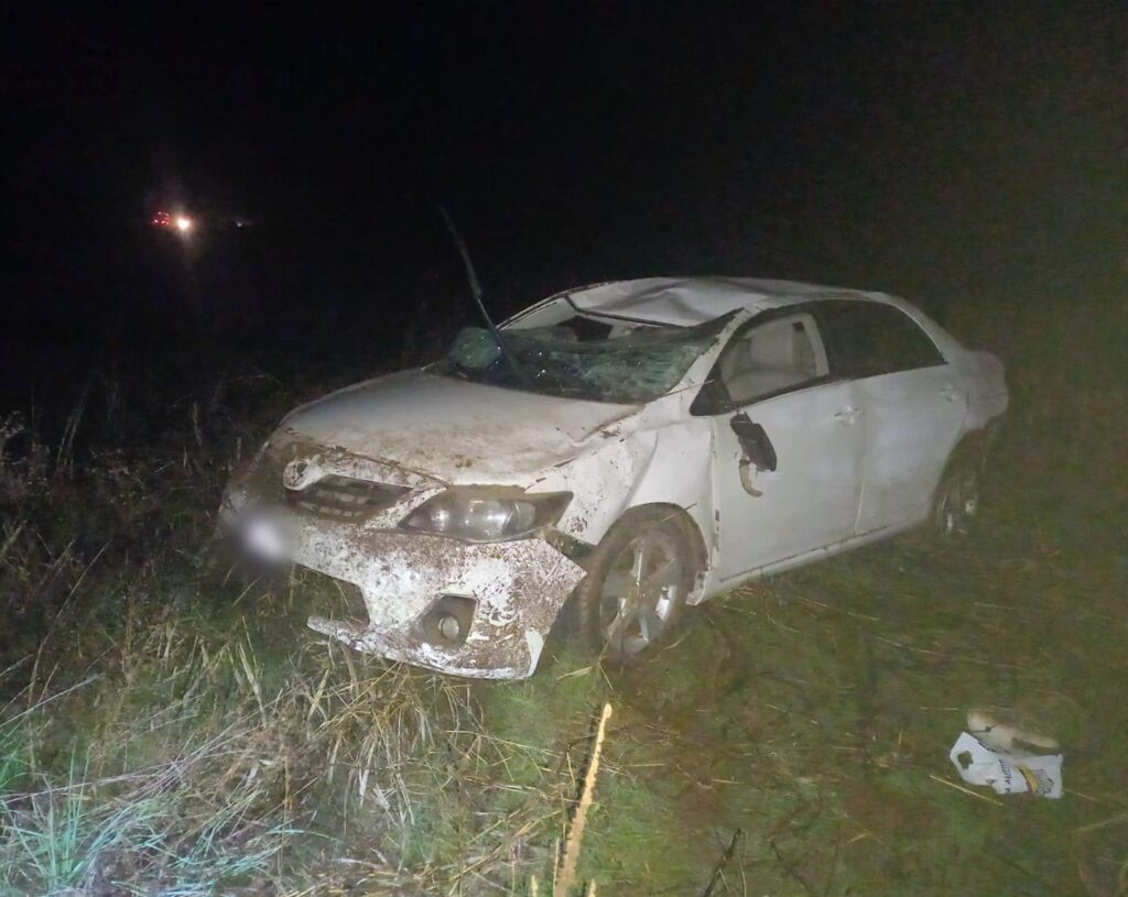 Una automovilista de Misiones sufrió un vuelco en la Autopista 55 y fue hospitalizada