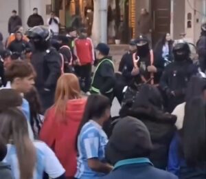 Incidentes empañaron los festejos por el triunfo de Argentina en San Luis