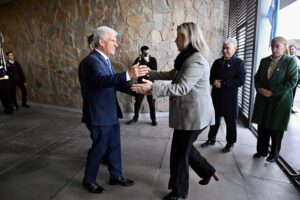 Poggi recibió a la ministra de Seguridad de la Nación, Alejandra Monteoliva