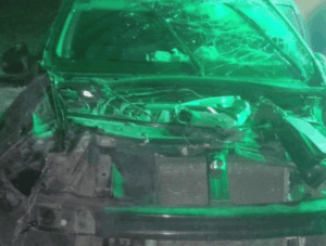 Conductor alcoholizado volcó en la autopista de las Serranías Puntanas y resultó ileso junto a sus acompañantes