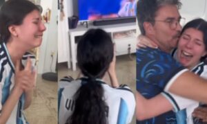 La hija de Mónica Ayos se volvió viral por alentar a la Selección