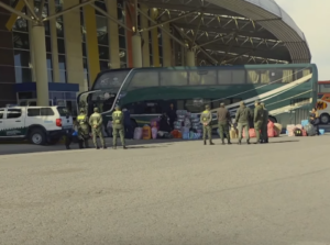 Operativo en la EDIRO de la CNRT y Gendarmería en un colectivo que iba hacia Mendoza