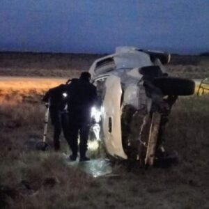 Conductor alcoholizado volcó en la Autopista 55: hallaron armas y dos ciervos muertos
