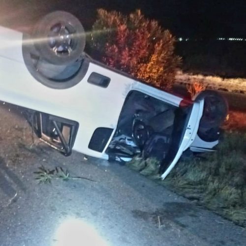 La Punta: un hombre volcó con su camioneta, sufrió una fractura y dio positivo en alcoholemia