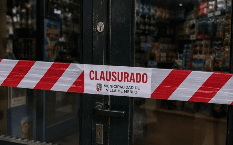Clausuraron un comercio en Villa de Merlo por vender bebidas alcohólicas fuera del horario permitido