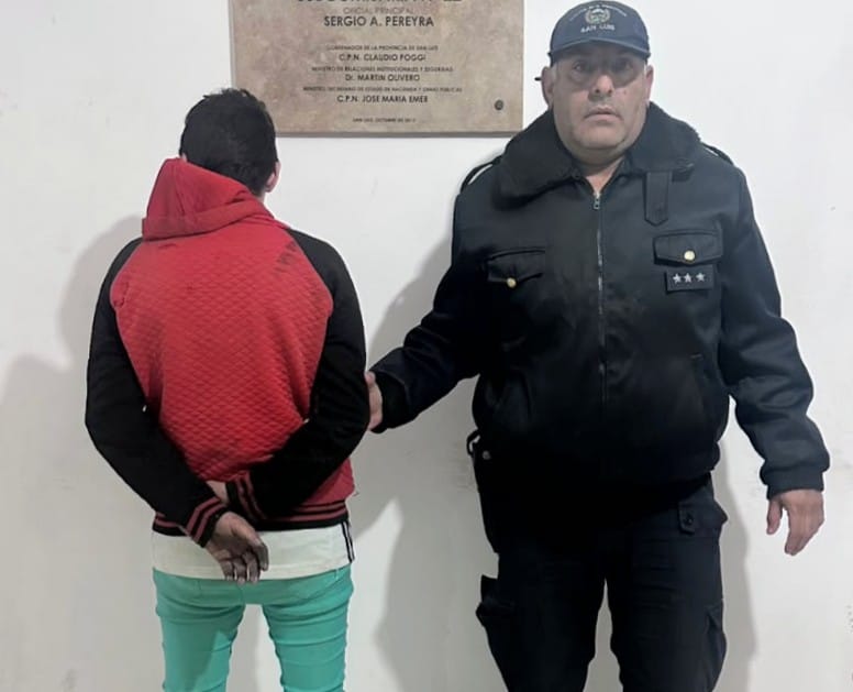 Agredió a una oficial durante un procedimiento y terminó demorado en Villa Mercedes