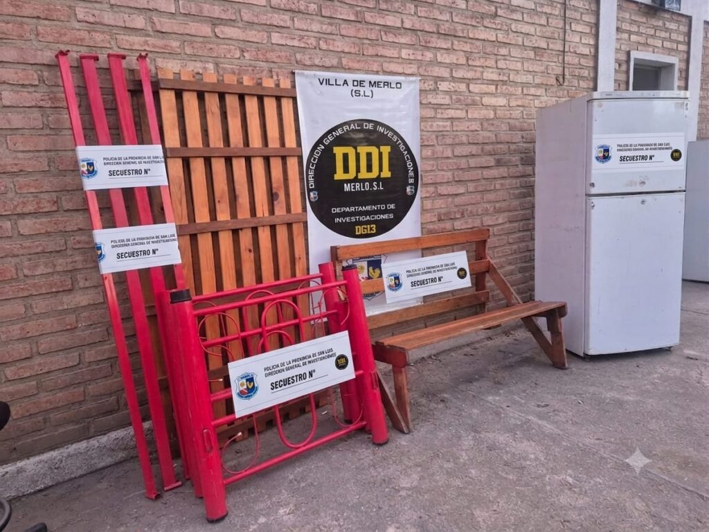 Villa de Merlo: recuperaron bienes e investigan a un hombre por un robo