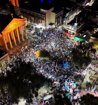 Multitudinario festejo en San Luis por la clasificación de Argentina a semifinales
