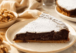 Sin harina ni chocolate cobertura: la tarta de cacao y nuez que es furor por su textura de flan
