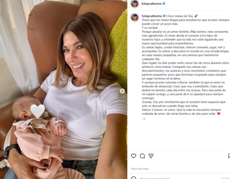«Abuelar es un amor distinto»: la emotiva carta de Catherine Fulop