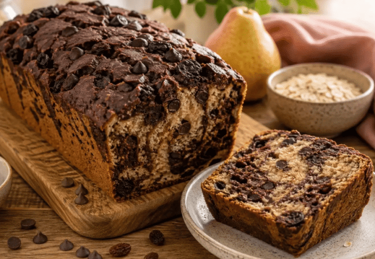 Sin balanza y en licuadora: budín multifruta de avena, pera y banana