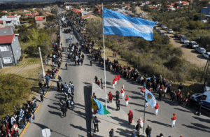 Villa de Merlo y Justo Daract homenajearon al general José de San Martín con un desfile cívico militar 
