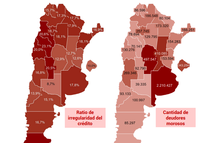 San Luis registra una morosidad del 20,5% y 92.790 personas tienen deudas impagas