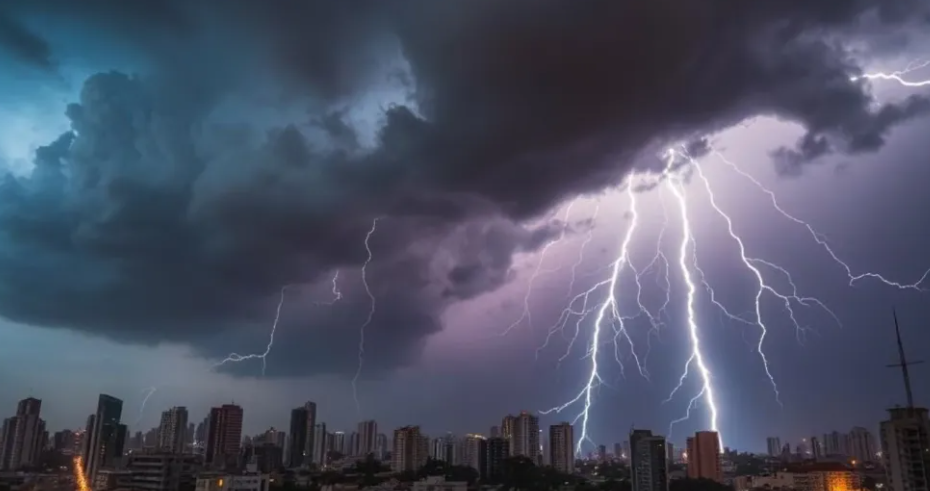 El SMN emitió alerta amarilla para San Luis por tormentas y fuertes vientos