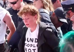 Susan Sarandon fue detenida durante una protesta en Nueva York