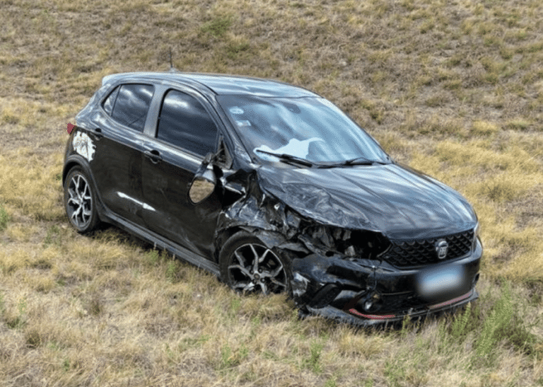 Dos vehículos chocaron en la autopista de las Serranías Puntanas: no hubo personas heridas 