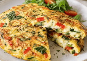 Tortilla de vegetales proteica en 5 minutos