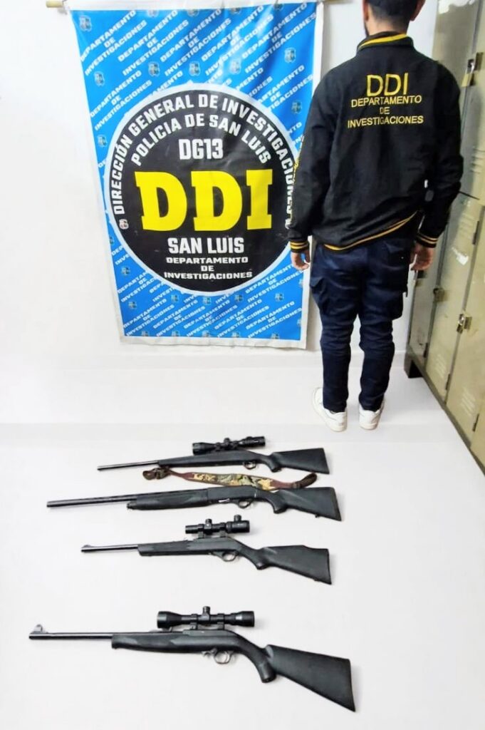 Recuperaron cuatro armas robadas de un barrio privado de San Luis: hay un detenido